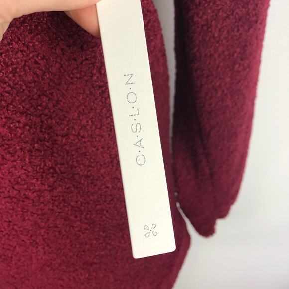 CASLON Red Faux Shearling Teddy Sweater S NWT - Picture 5 of 7